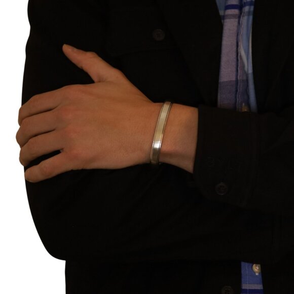 David Yurman Streamline 9mm Men's Bangle Bracelet 7" - Sterling Silver 925 - Picture 2 of 6